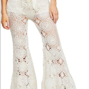 Crochet Lace Flare Pants